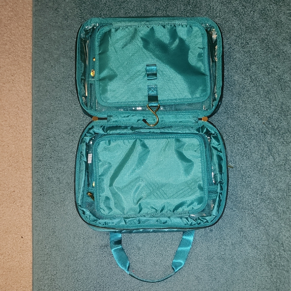 Joy Mangano Teal Cosmetic Bag - Picture 2 of 5